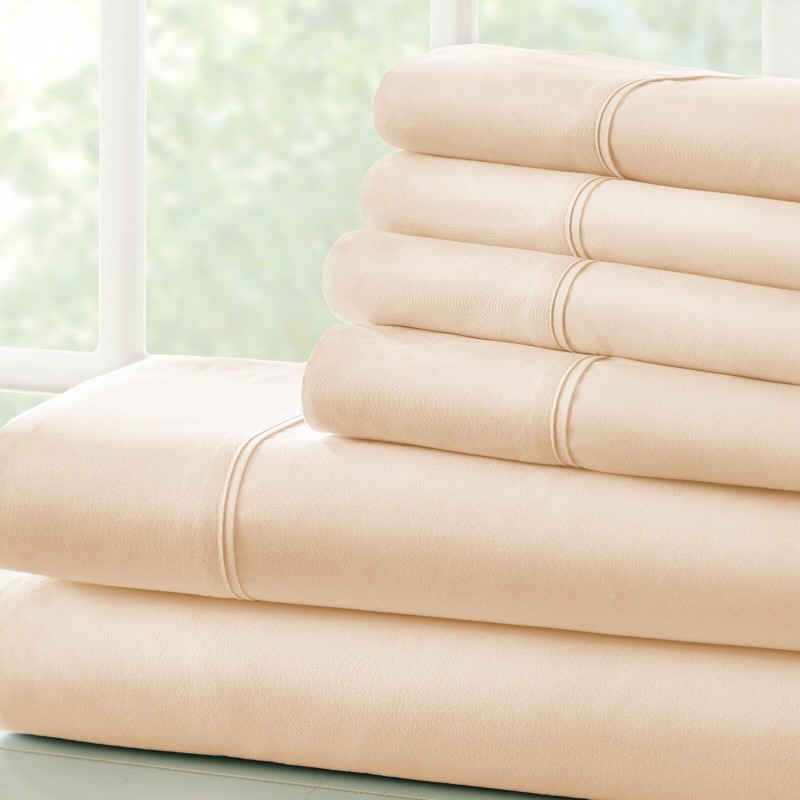 Luxury 6PC Sheets Set Comfort by Kaycie Gray Hotel Collection