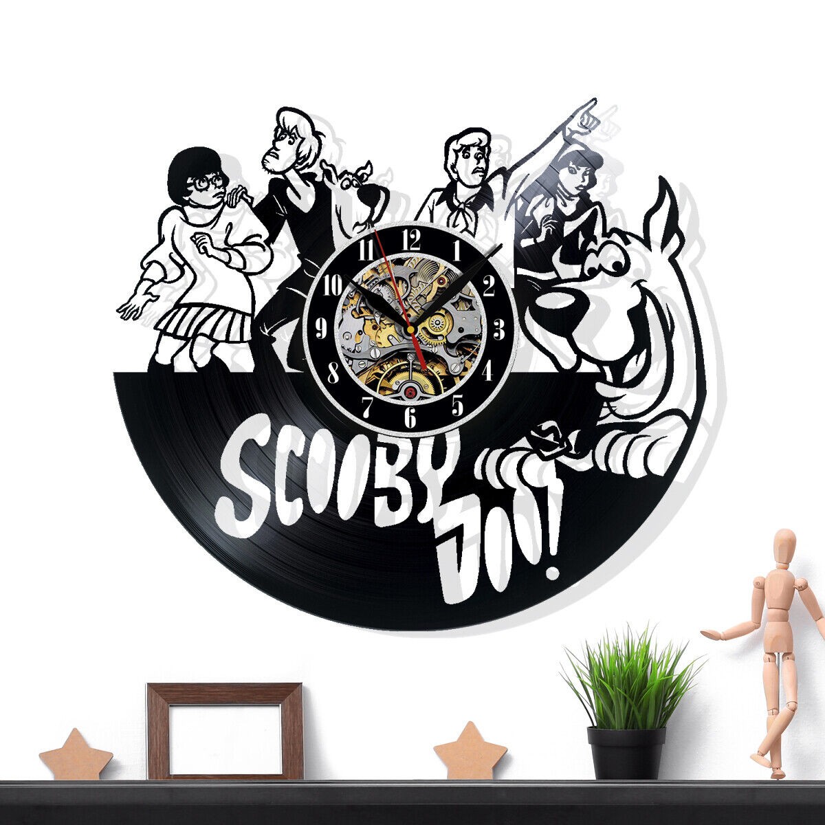 Scooby-Doo Vinyl Record Wall Clock Gift Surprise Ideas Friends Birthdays Decor